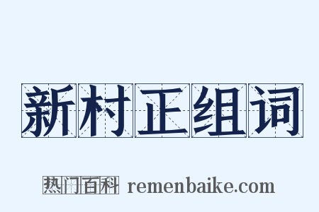 新村正组词是什么意思的图片